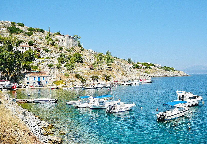 Mandraki beach on Hydra.