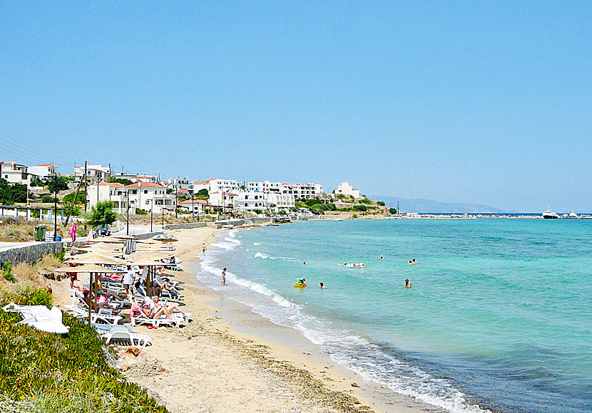 The best beaches on Agistri. Milos (Megalochori) beach.