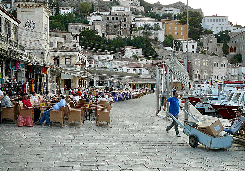 Hydra island in Greece. Leonard Cohen. Accommodation. Ferries.