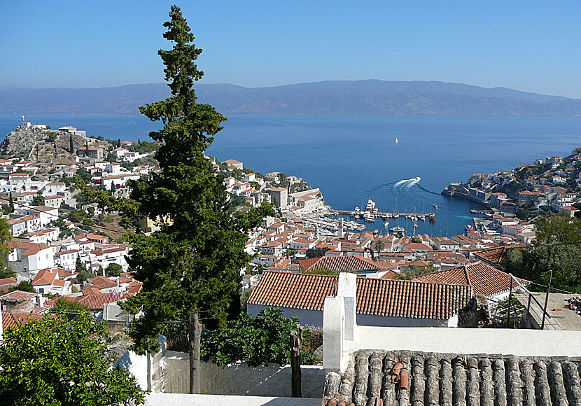 The port on the island of Hydra in Greece.