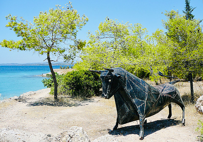 Mythological bulls in Greece.