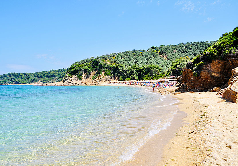 Little Banana beach lies just after Banana beach on Skiathos in the Sporades.