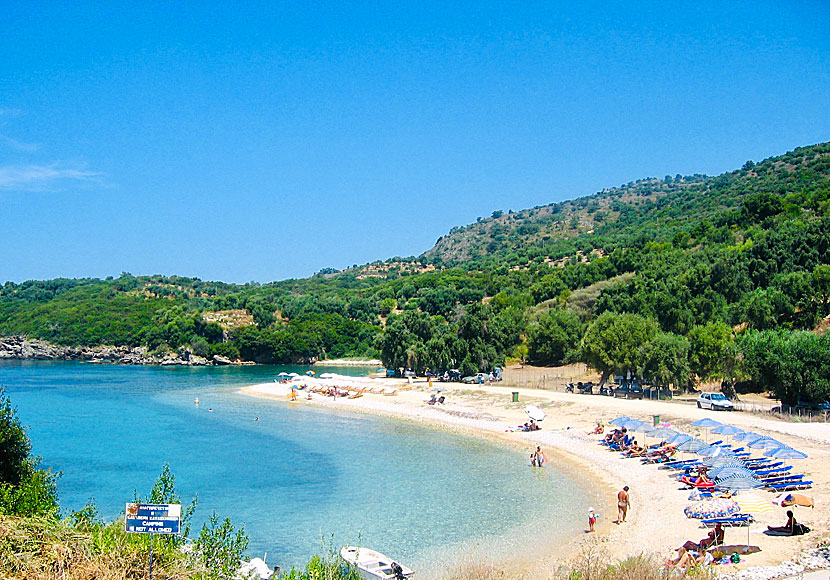 Agia Paraskevi beach is located along the road to Sivota.